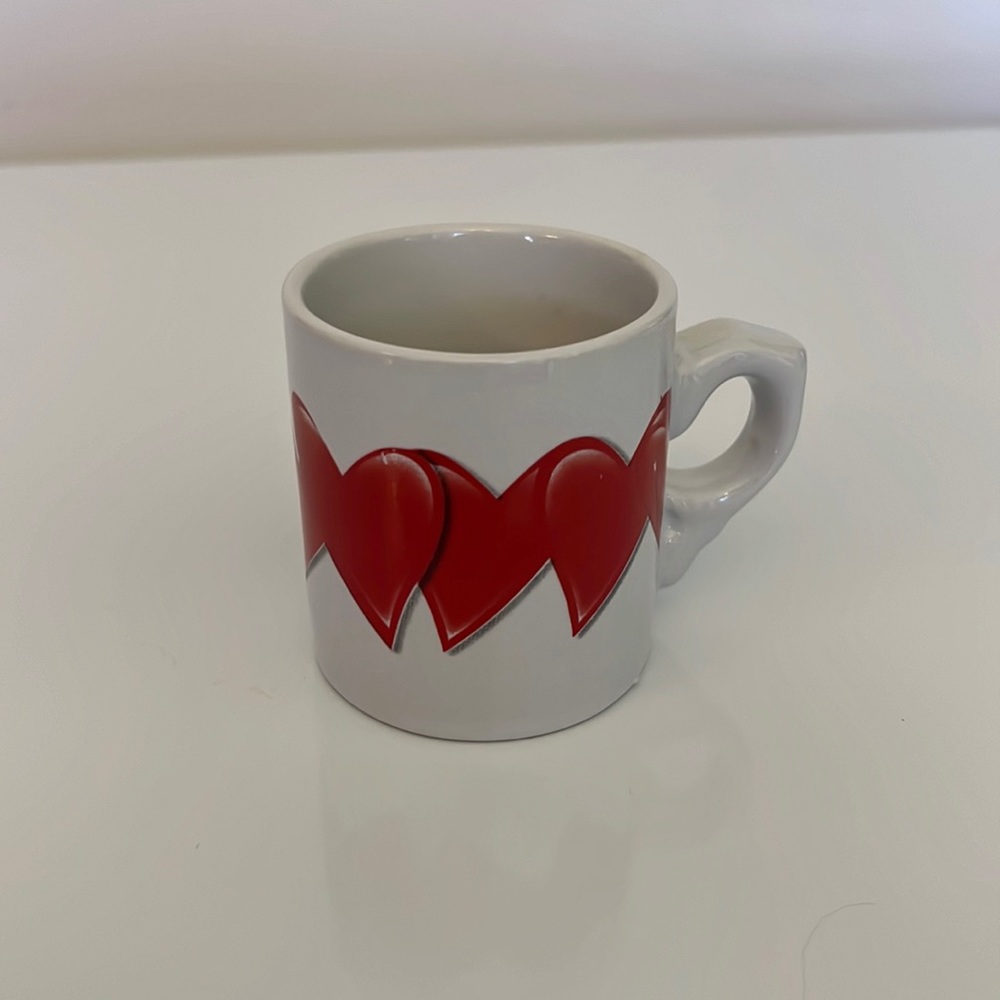 Mini Heart Coffee Mug Tea Cup for Kids, Dolls, Valentine’s Day, Anniversary